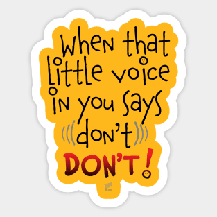 Little Voice-black Sticker